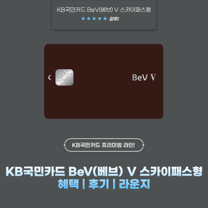 KB국민카드 BeV(베브) V 스카이패스형 혜택 | 후기 | 라운지