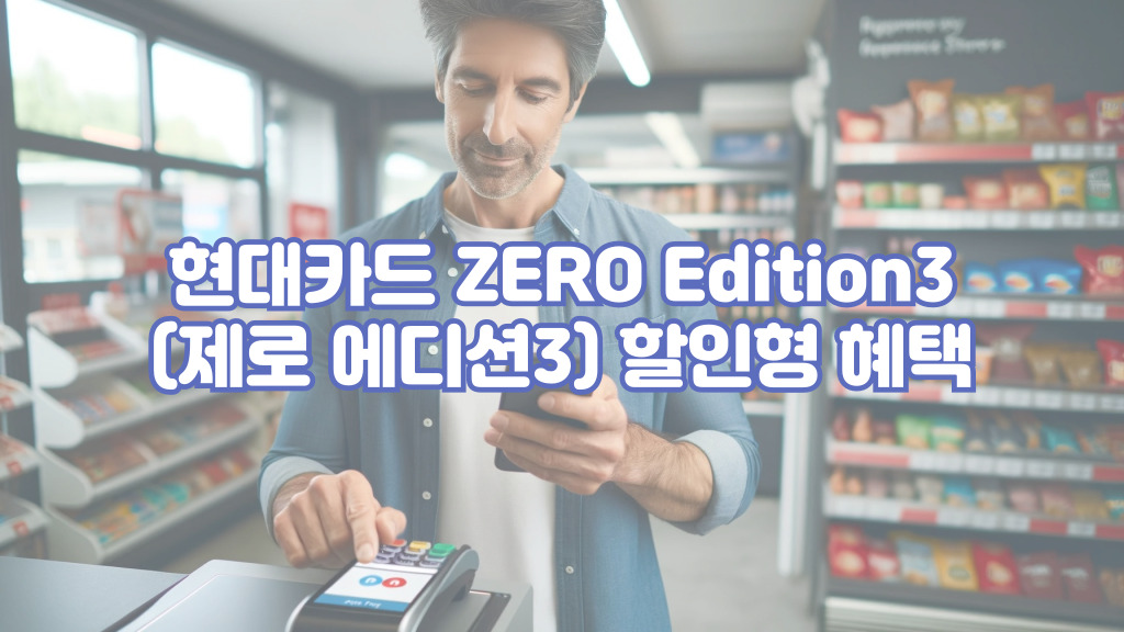 현대카드 ZERO Edition3(제로 에디션3) 할인형 혜택